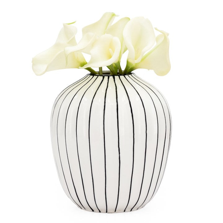 Abstract Striped Gourd Vase