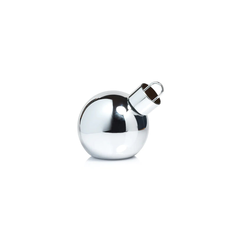 Silver Glass Ornament Ball