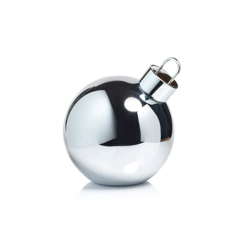 Silver Glass Ornament Ball