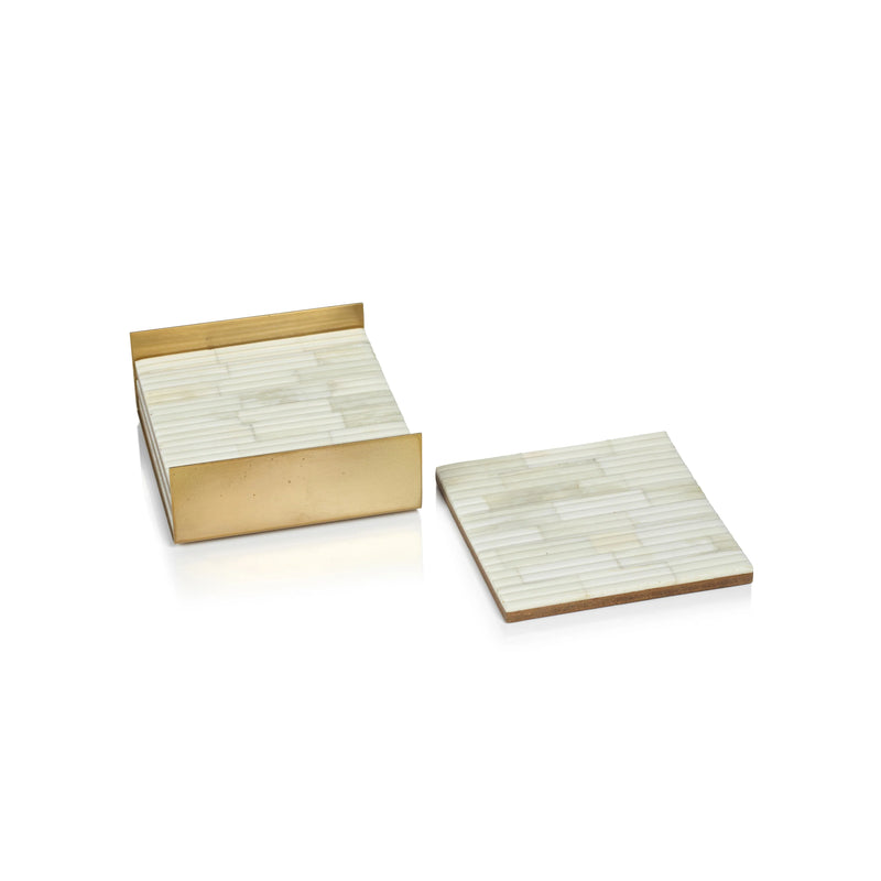 Ribbed Bone Coasters (set of 4)