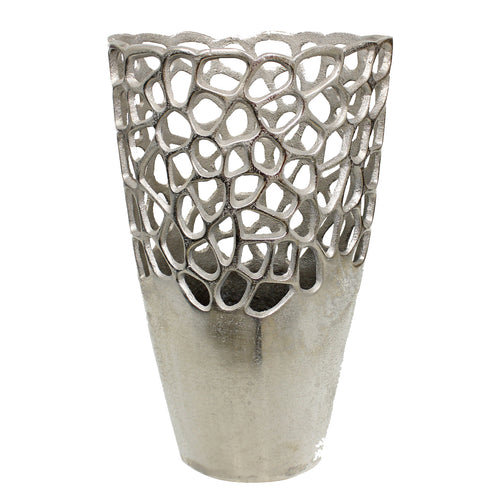 Metal Cut-Out Vase