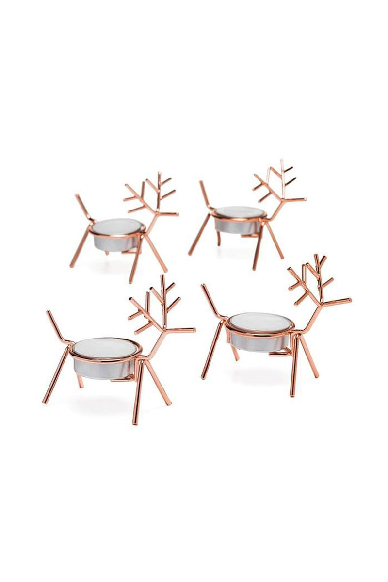 Copper Stag Tealight Holders (set of 4)