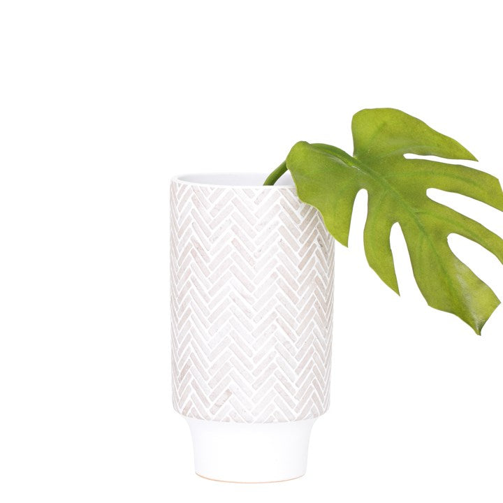 Bergen Herringbone Taper Vase